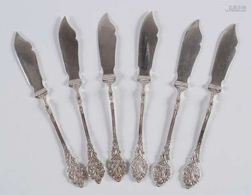 SET 6 STERLING SILVER FRUIT FORKS