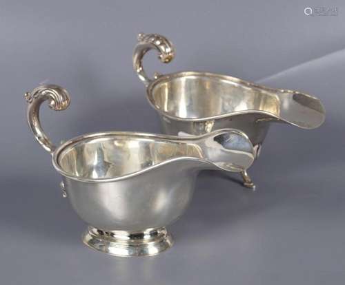 2 SILVER SAUCE BOATS