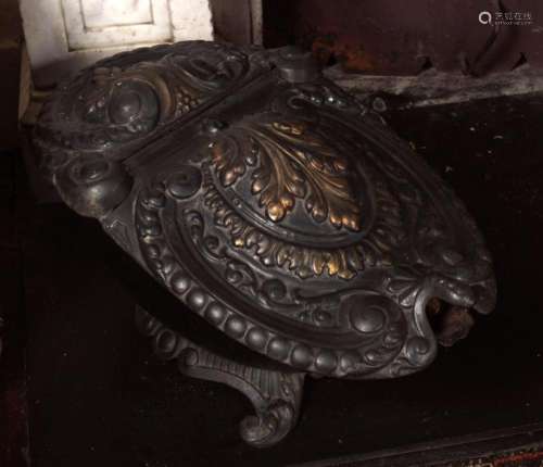 19TH-CENTURY CAST IRON COAL SCUTTLE