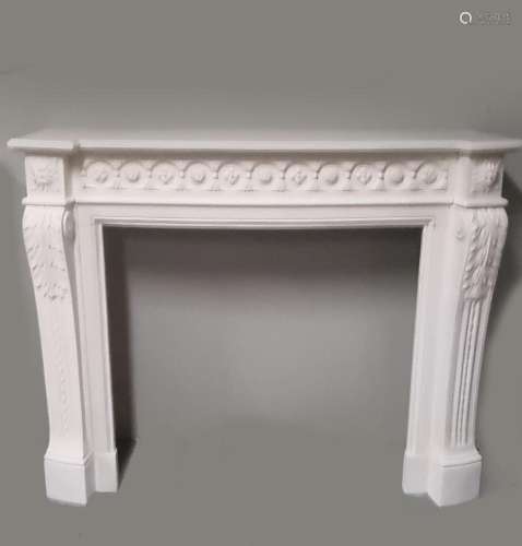 LOUIS XVI STYLE MARBLE CHIMNEY PIECE