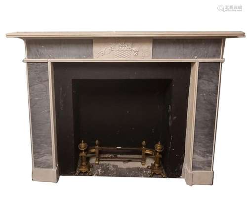 GEORGE III STYLE MARBLE CHIMNEY PIECE