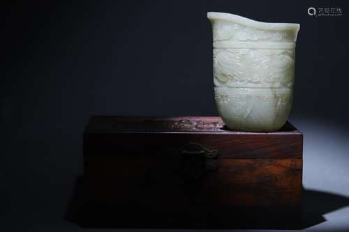 Hetian jade tea set