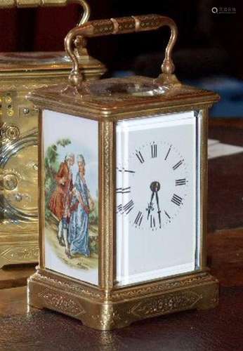19TH-CENTURY BRASS CARRIAGE CLOCK