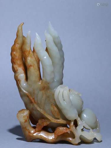 Hetian jade bergamot ornament