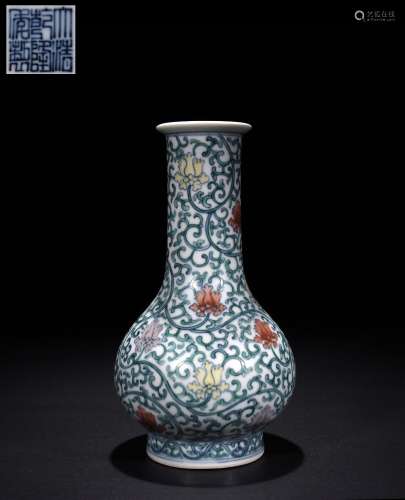 Doucai vase with intertwined branches and flowers