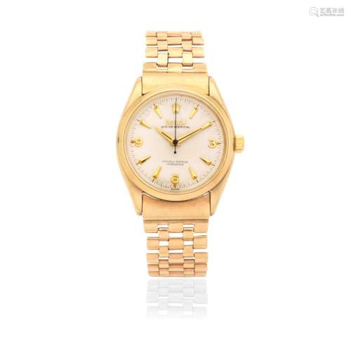 Rolex. A 9K gold automatic bracelet watch  Oyster Perpetual,...