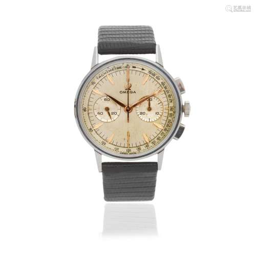 【Y】Omega. A stainless steel manual wind chronograph wristwat...