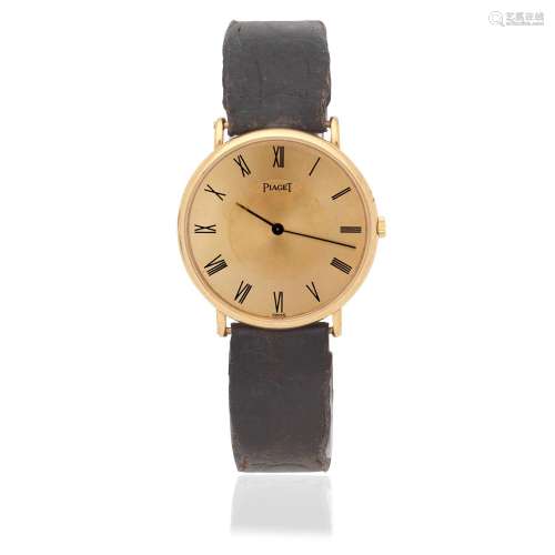 Piaget. An 18K gold manual wind wristwatch Ref 9025, Birming...