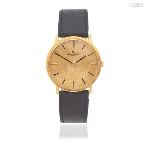 【Y】Vacheron Constantin. An 18K gold manual wind wristwatch R...