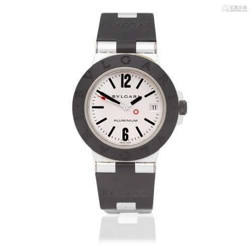 Bulgari. An aluminium automatic calendar wristwatch    Diago...