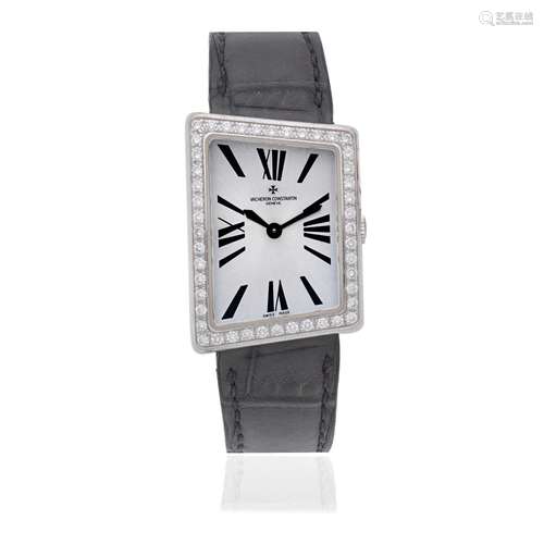 【Y】Vacheron Constantin. A lady's asymmetrical 18K white gold...