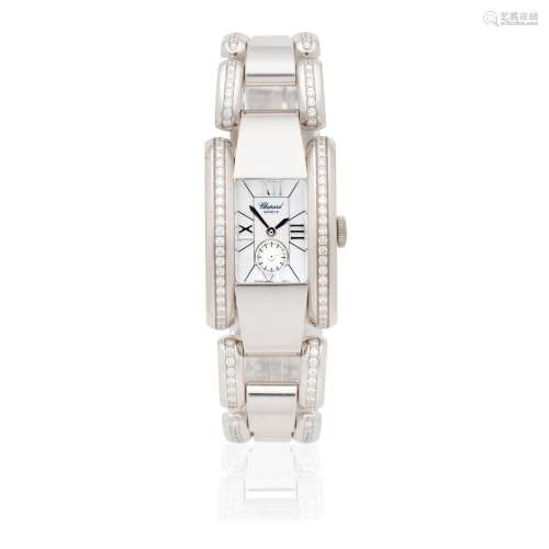 【R】Chopard. A lady's 18K white gold diamond set quartz brace...