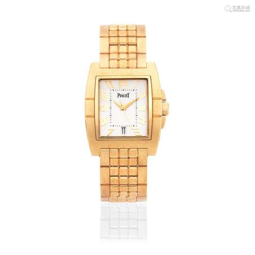 Piaget. An 18K gold automatic calendar bracelet watch  Upstr...