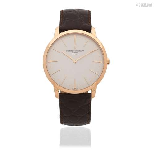 Vacheron Constantin. An 18K rose gold manual wind wristwatch...