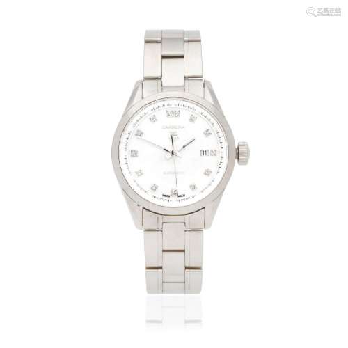 【R】TAG Heuer. A lady's stainless steel diamond set automatic...