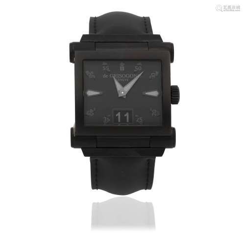 de Grisogono. A black DLC coated stainless steel automatic w...