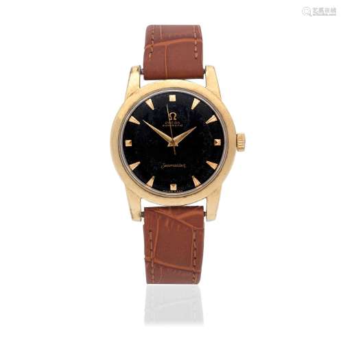 Omega. A gold plated stainless steel bumper automatic wristw...