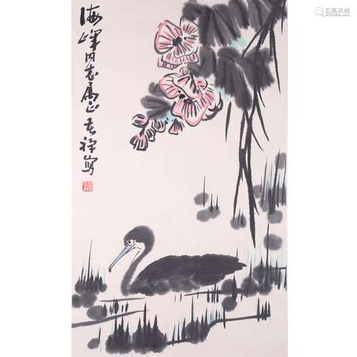 鸬鹚芙蓉 李苦禅