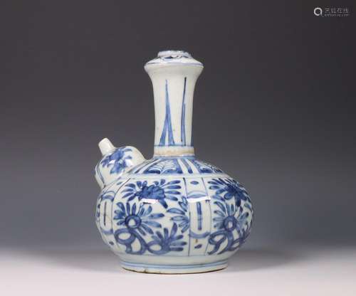 China, blue and white porcelain kendi, Wanli period (1573-16...