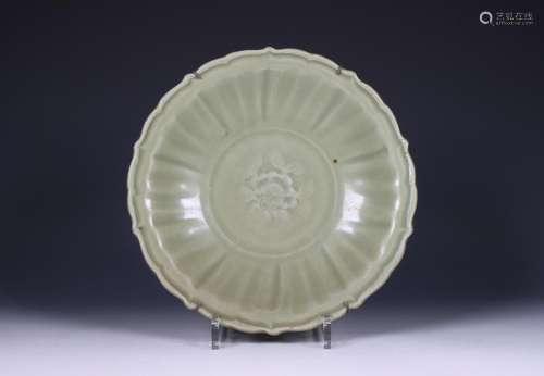 China, celadon-glazed fluted dish, Ming dynasty (1368-1644),