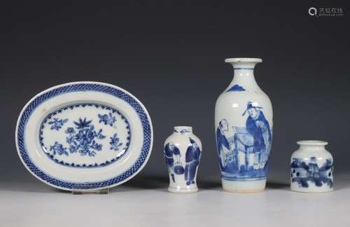 China, collection of blue and white porcelain, 18th and 19th...