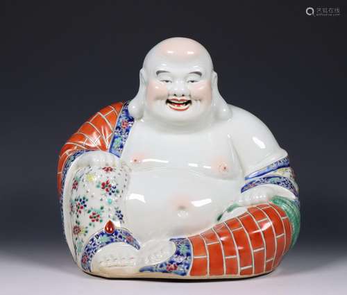 China, famille rose porcelain model of Budai, 20th century,