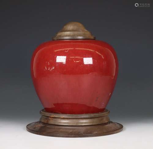 China, copper-red-glazed vase, 19th century,