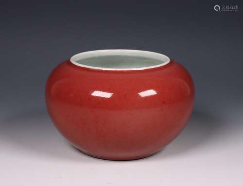 China, sang-de-boeuf-glazed porcelain jar, 20th century,