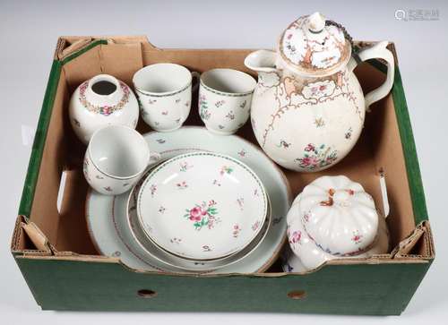 China, collection of famille rose porcelain, late 18th centu...