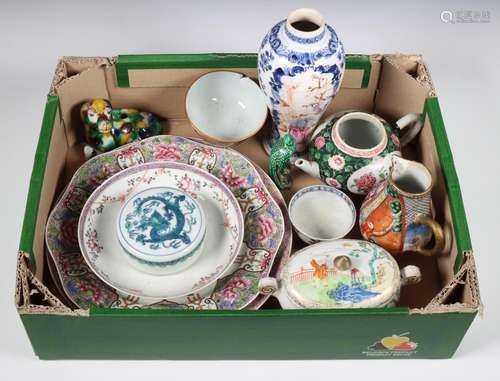 China, collection famille rose and polychrome porcelain, 18t...