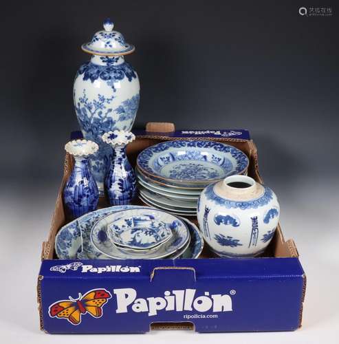 China, collection blue and white porcelain, 18th century and...