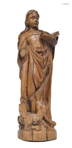 Interesting carved oak sculpture of Saint Margaret and the D...