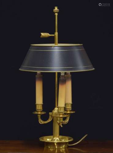 Decorative French style brass table lamp,modelled as a three...
