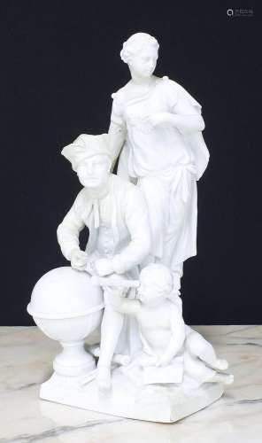 Berlin porcelain figural group relating to astronomyin the m...