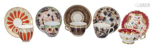 H&R Daniel Shrewsbury shape porcelain cabinet cup and sa...