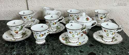 Coalport Strawberry part porcelain tea service,comprising ju...