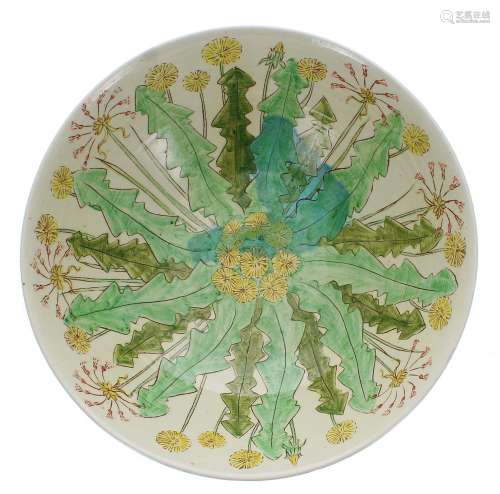 Jenni Phillips studio pottery bowl, decorated with stylised ...