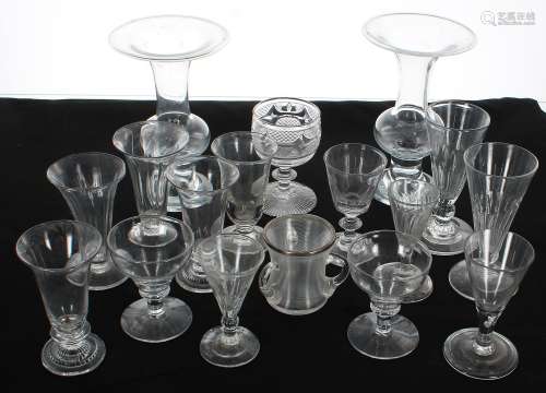 Group of assorted antique and later glassware