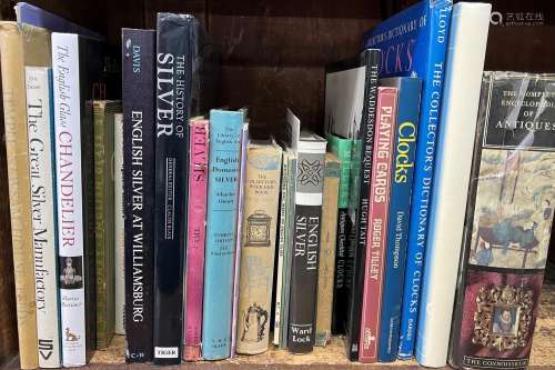 Selection of assorted antique reference books to include sil...