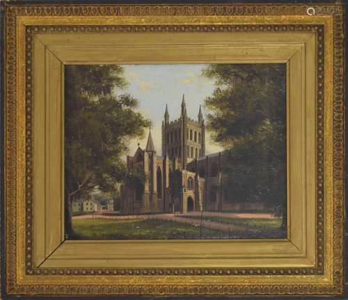 Arthur Gilbert (1819-1895) -Hereford Cathedral, signed also ...