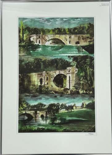 John Piper CH., (1903-1992) - Blenheim Palace Triptych, stud...