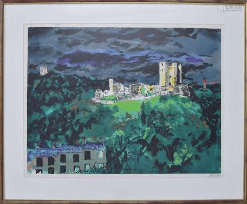 John Piper CH., (1903-1992) - Conisbrough Castle 1982 signed...