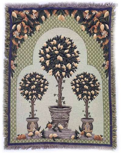 Lemon tree tapestry throw/wall hanging, 50 x 69 approx