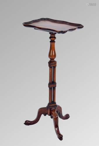 George II style candle stand, the moulded serpentine rectang...