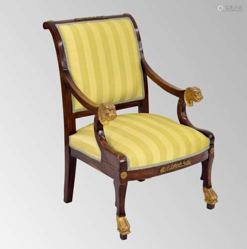 Early 19th century French mahogany armchair in the manner of...