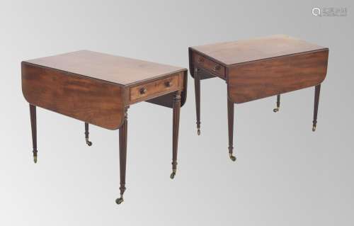 Fine pair of George IV mahogany Pembroke tables in the manne...