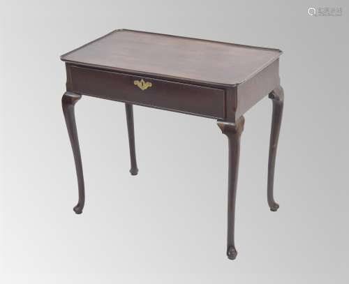 George II mahogany silver table, the rectangular moulded dis...