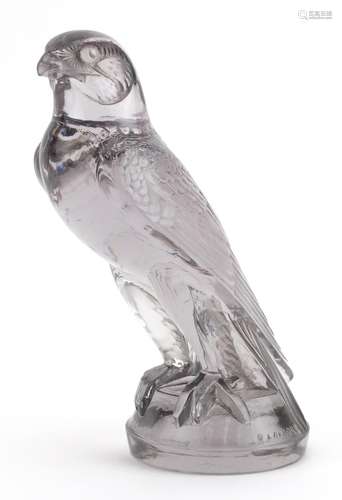 Rene Lalique, French Art Deco glass Faucon car mascot moulde...