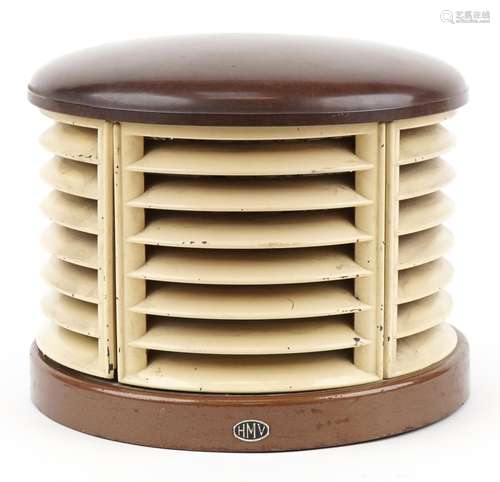 Vintage Bakelite and painted metal HMV honeycomb electric fa...