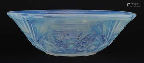 Jobling, Art Deco opalescent glass bowl modelled with stylis...